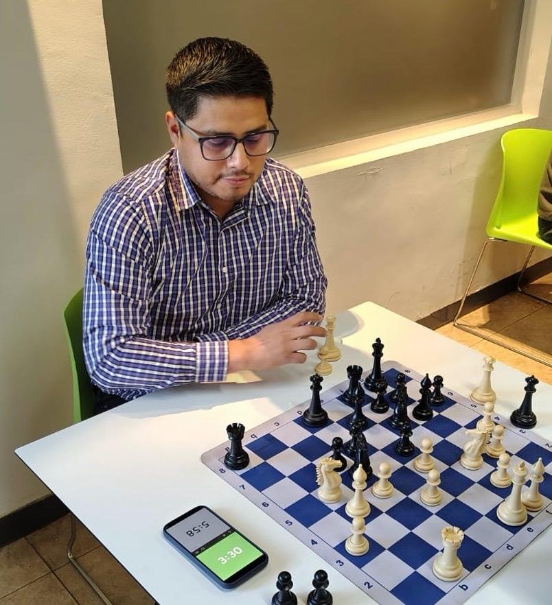 Valentin Antonio playing chess